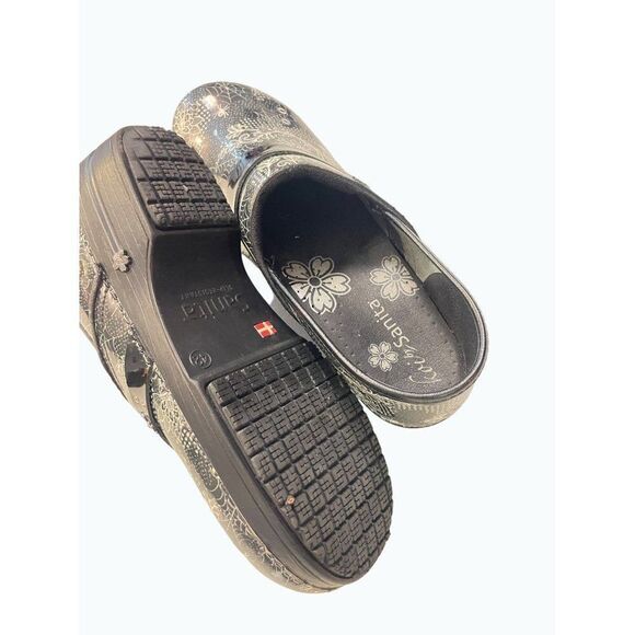 Sanita Koi Corinth Clogs Shoes Black Halloween Spider Spooky RARE 42 US 10.5 11 - Picture 5 of 7